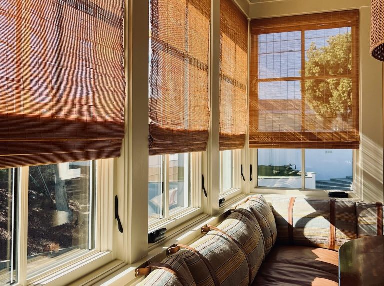 Inside mount bamboo woven shade